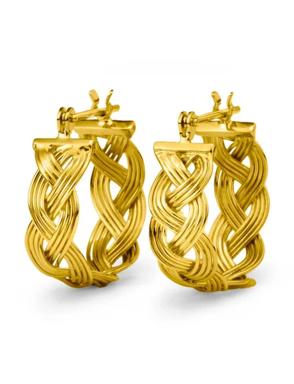 Gold Twist Earrings